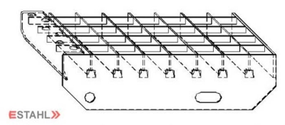 Seitenlasche Gitterroststufe